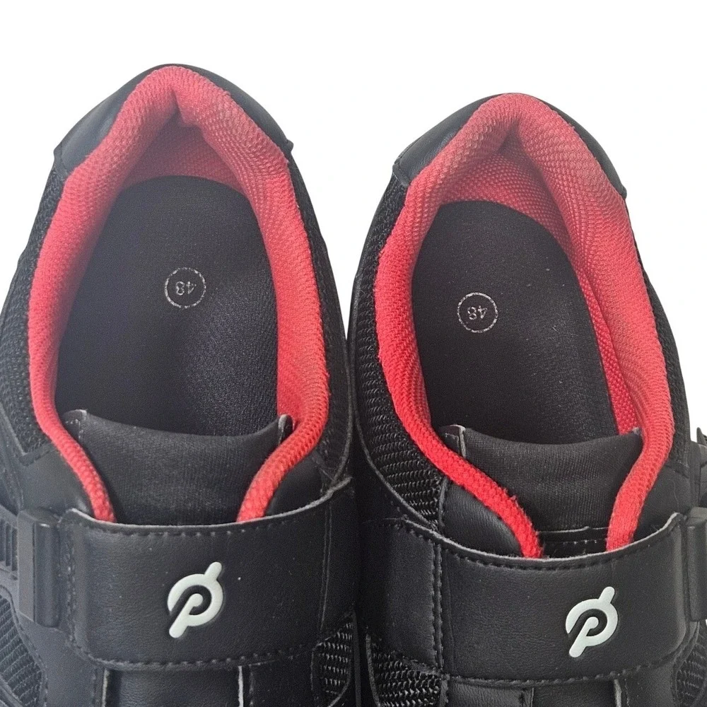 Peloton Cycling Shoes Black Red Size 48 Mens 10 Womens‎ 12 Road Bike Spin Shoe